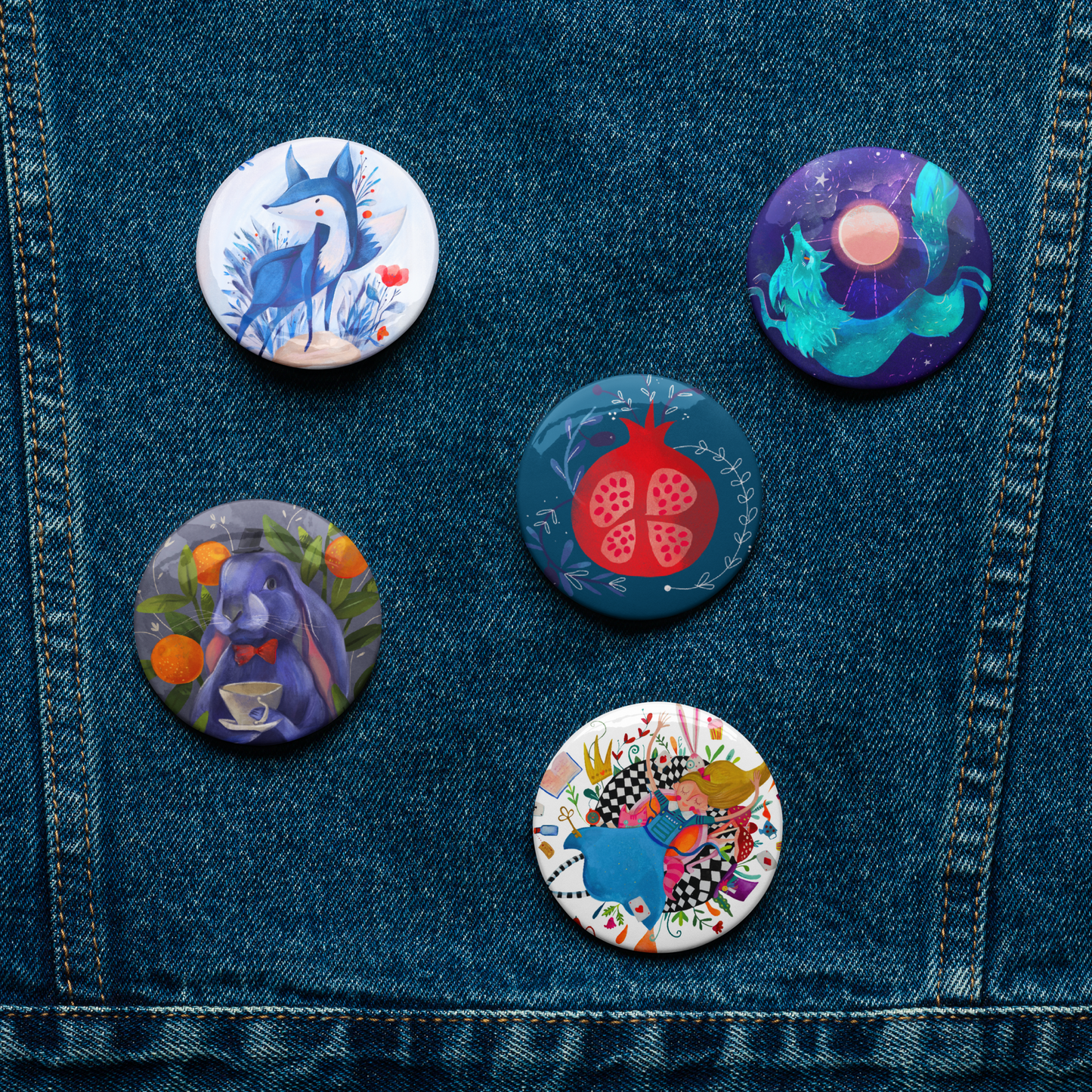 A Party! Set of pin buttons