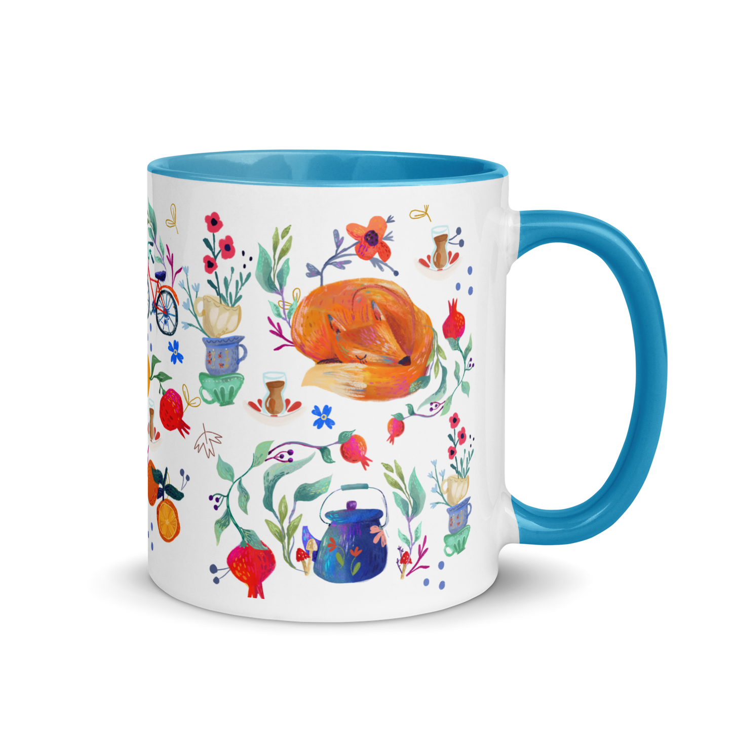 tea time! Mug with Color Inside