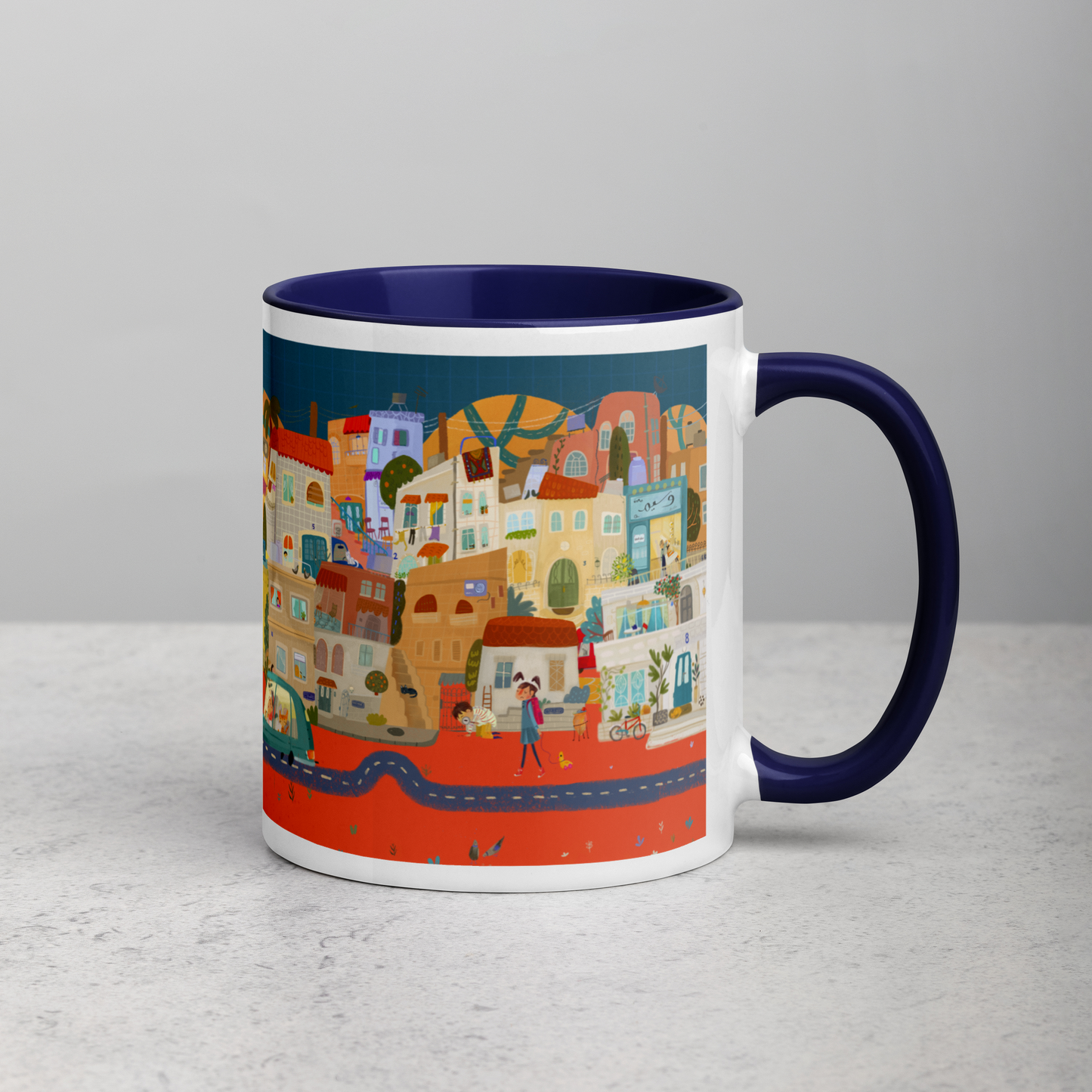 7 Hills - Mug with Color Inside