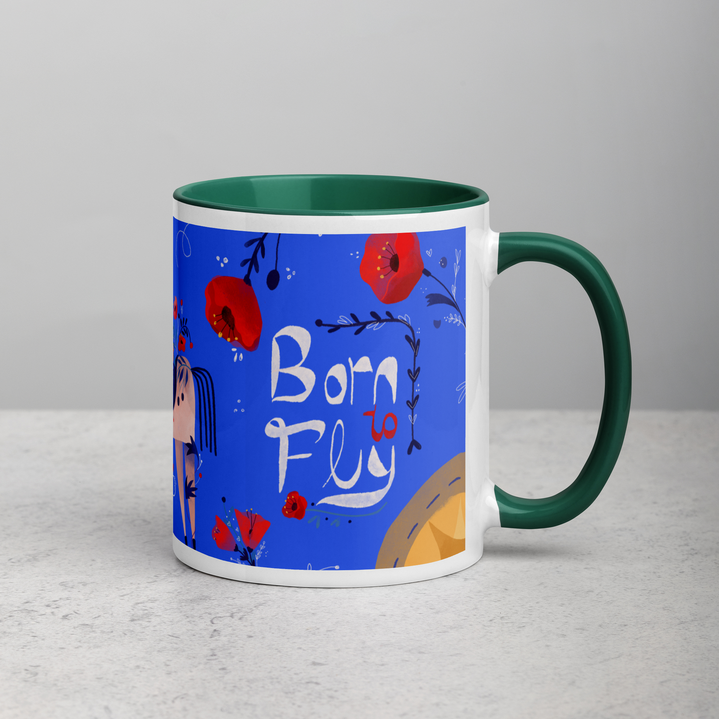 Born to Fly - Mug with Color Inside
