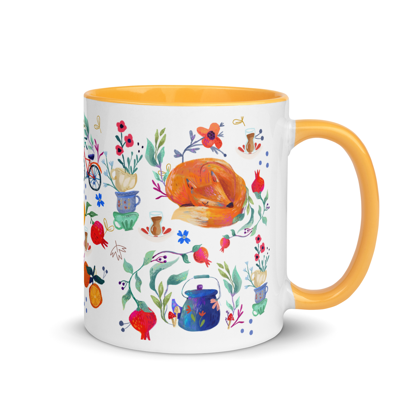 tea time! Mug with Color Inside