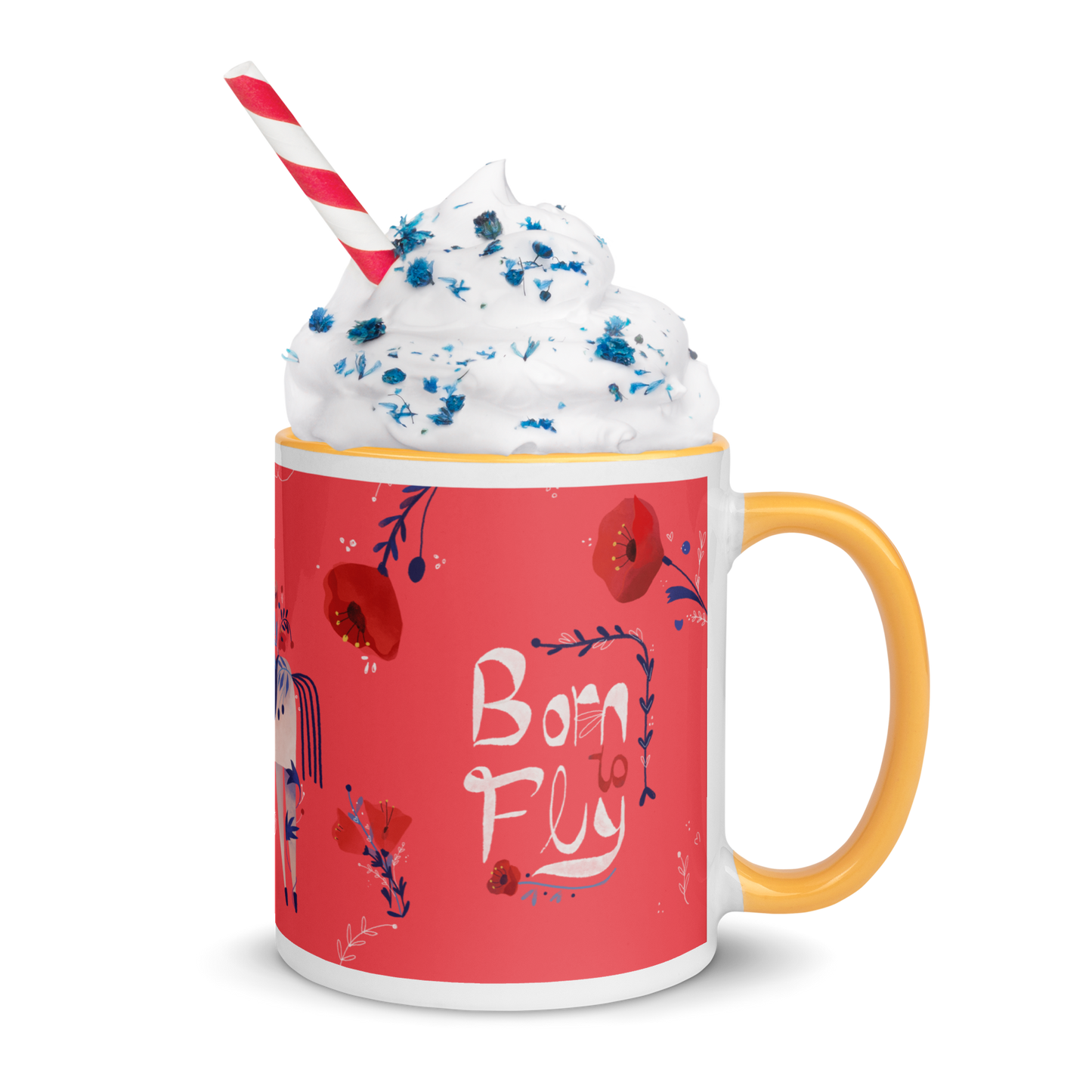 Born to Fly - Mug with Color Inside