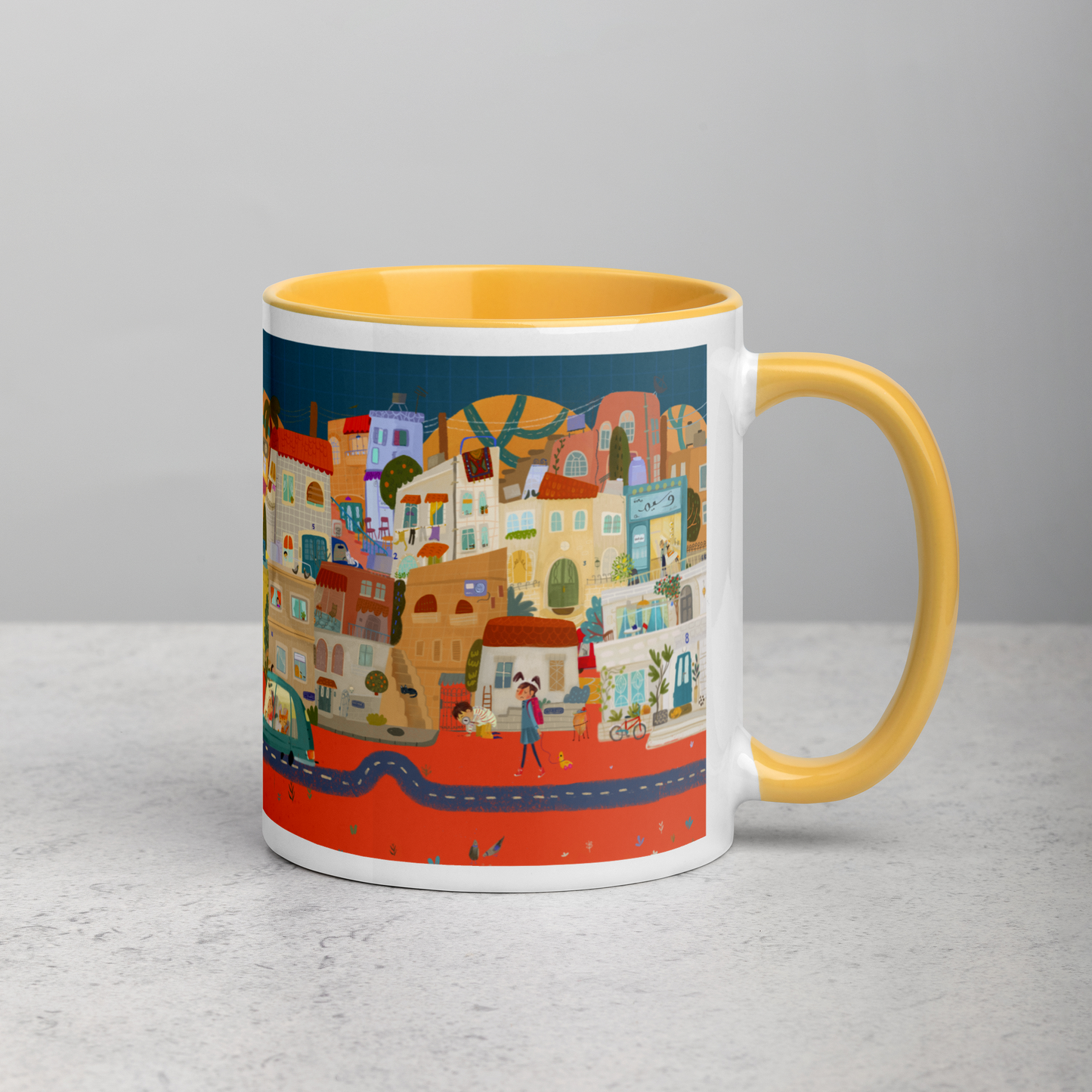 7 Hills - Mug with Color Inside