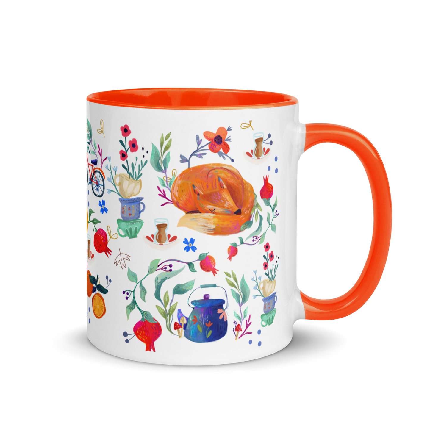tea time! Mug with Color Inside