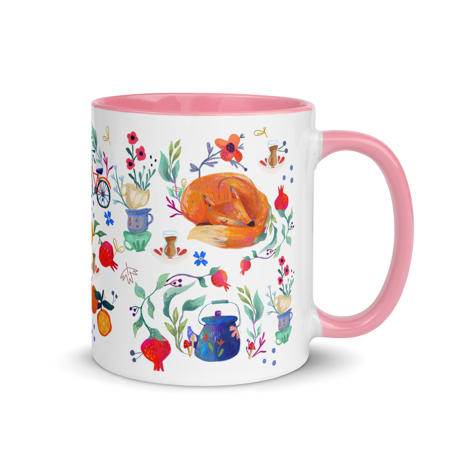 tea time! Mug with Color Inside
