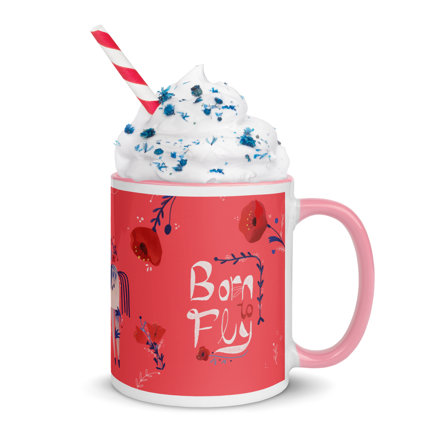 Born to Fly - Mug with Color Inside