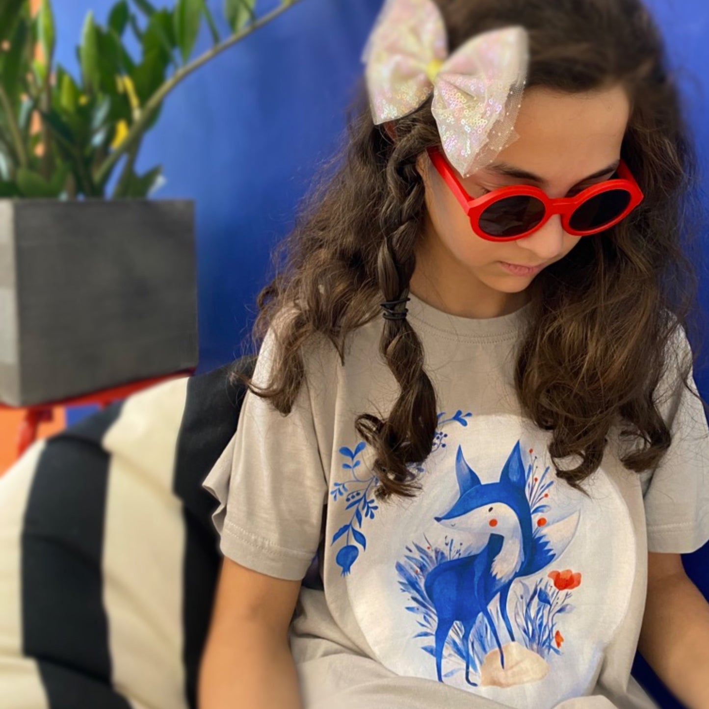 Azul The Fox - Kids' Short Sleeve T-Shirt