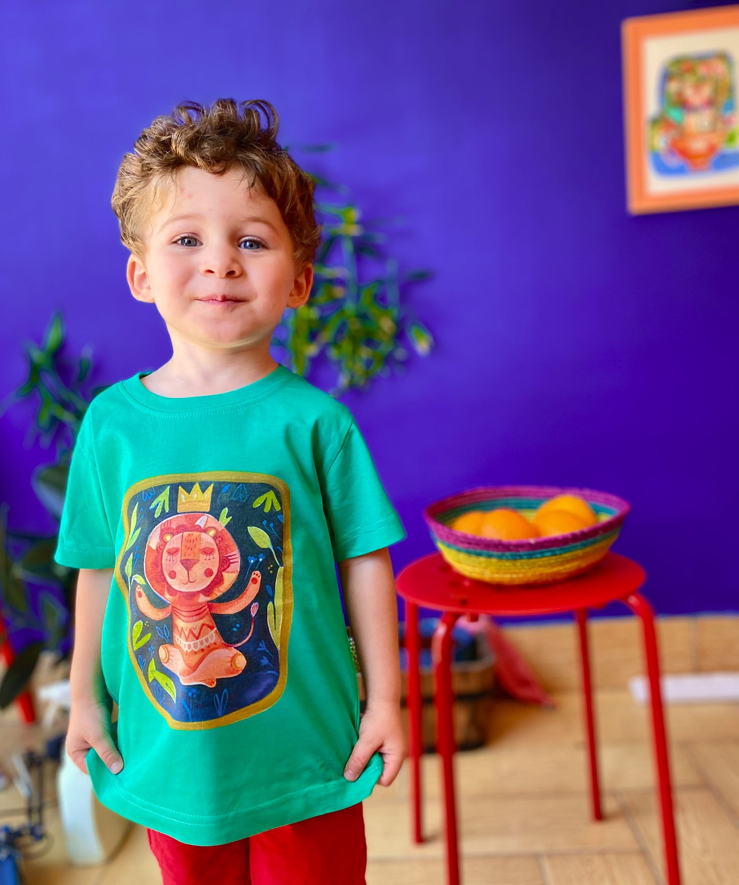 Om The Zen Lion- Toddler Short Sleeve Tee