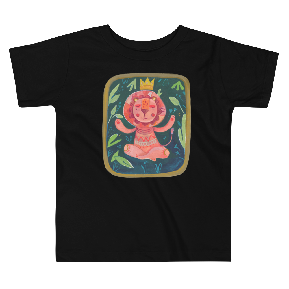 Om The Zen Lion- Toddler Short Sleeve Tee