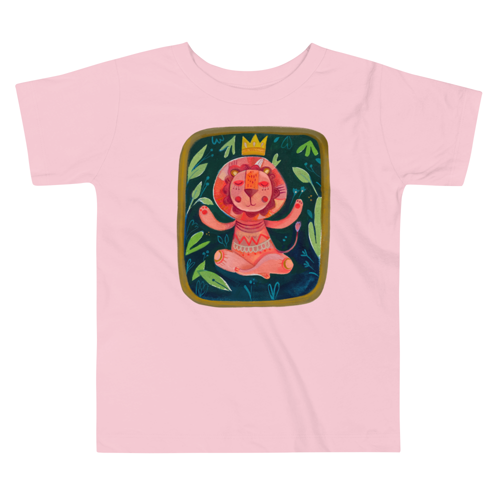 Om The Zen Lion- Toddler Short Sleeve Tee