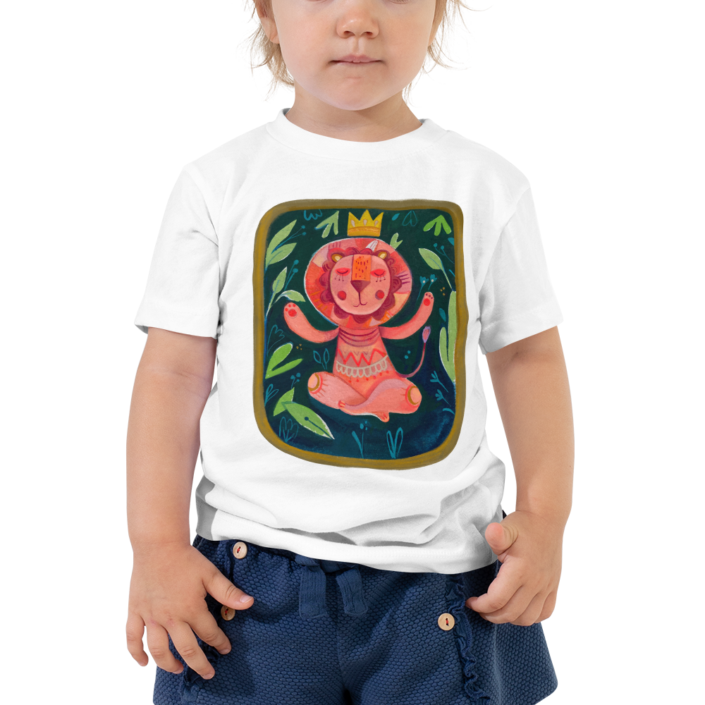 Om The Zen Lion- Toddler Short Sleeve Tee