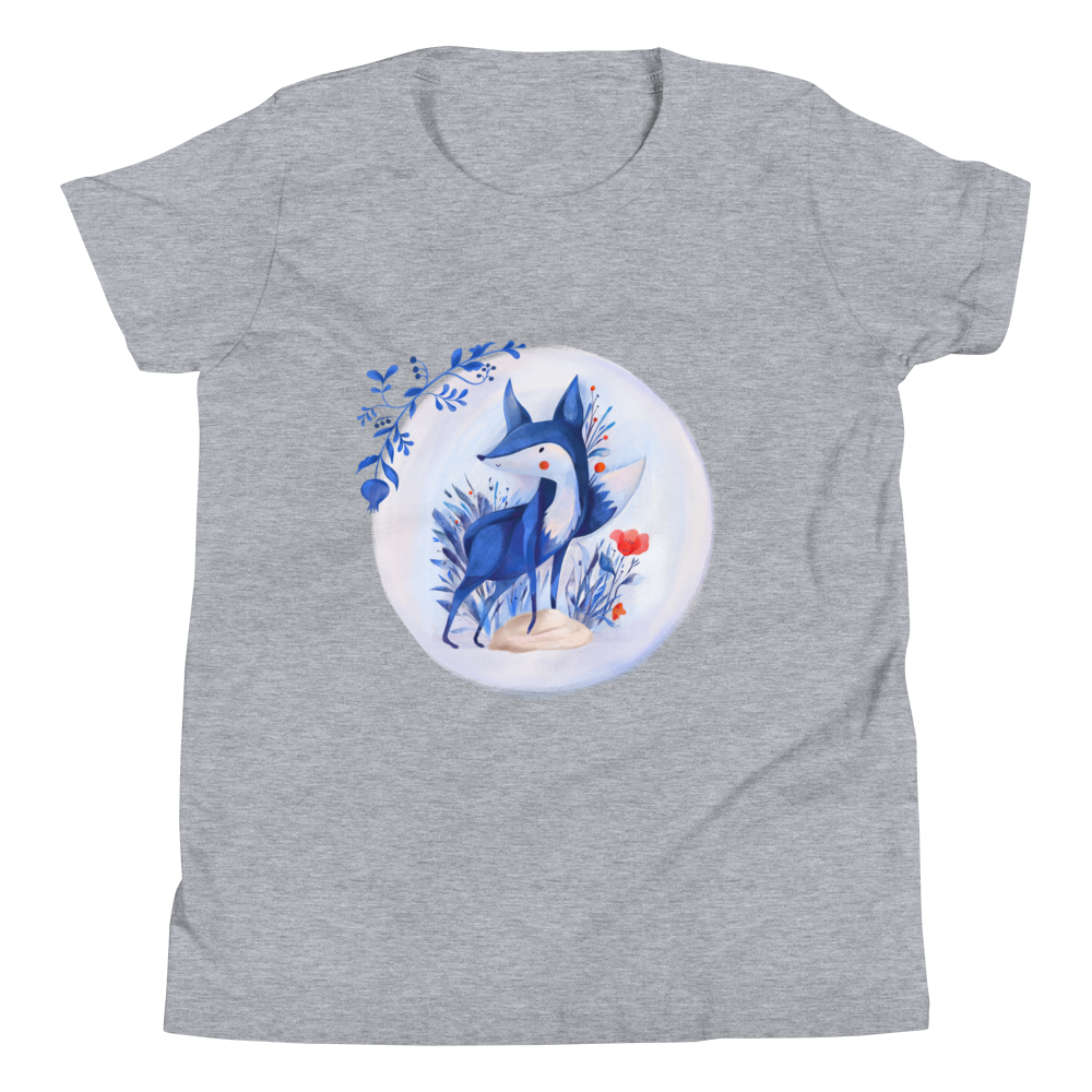 Azul The Fox - Kids' Short Sleeve T-Shirt