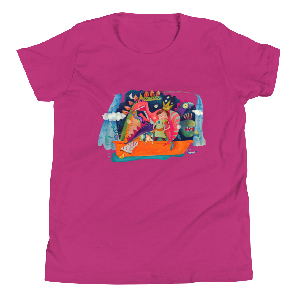 Dino King - Kids Short Sleeve T-Shirt