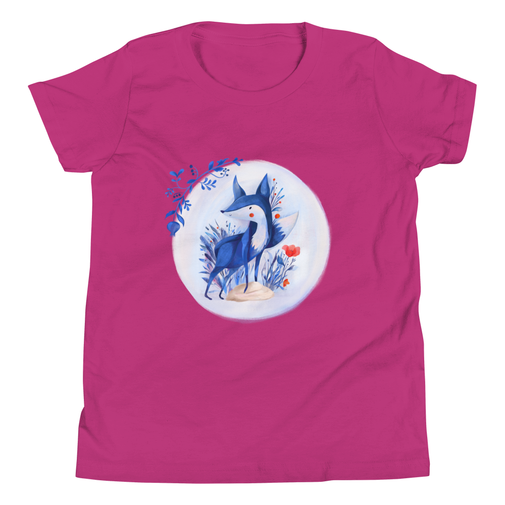 Azul The Fox - Kids' Short Sleeve T-Shirt