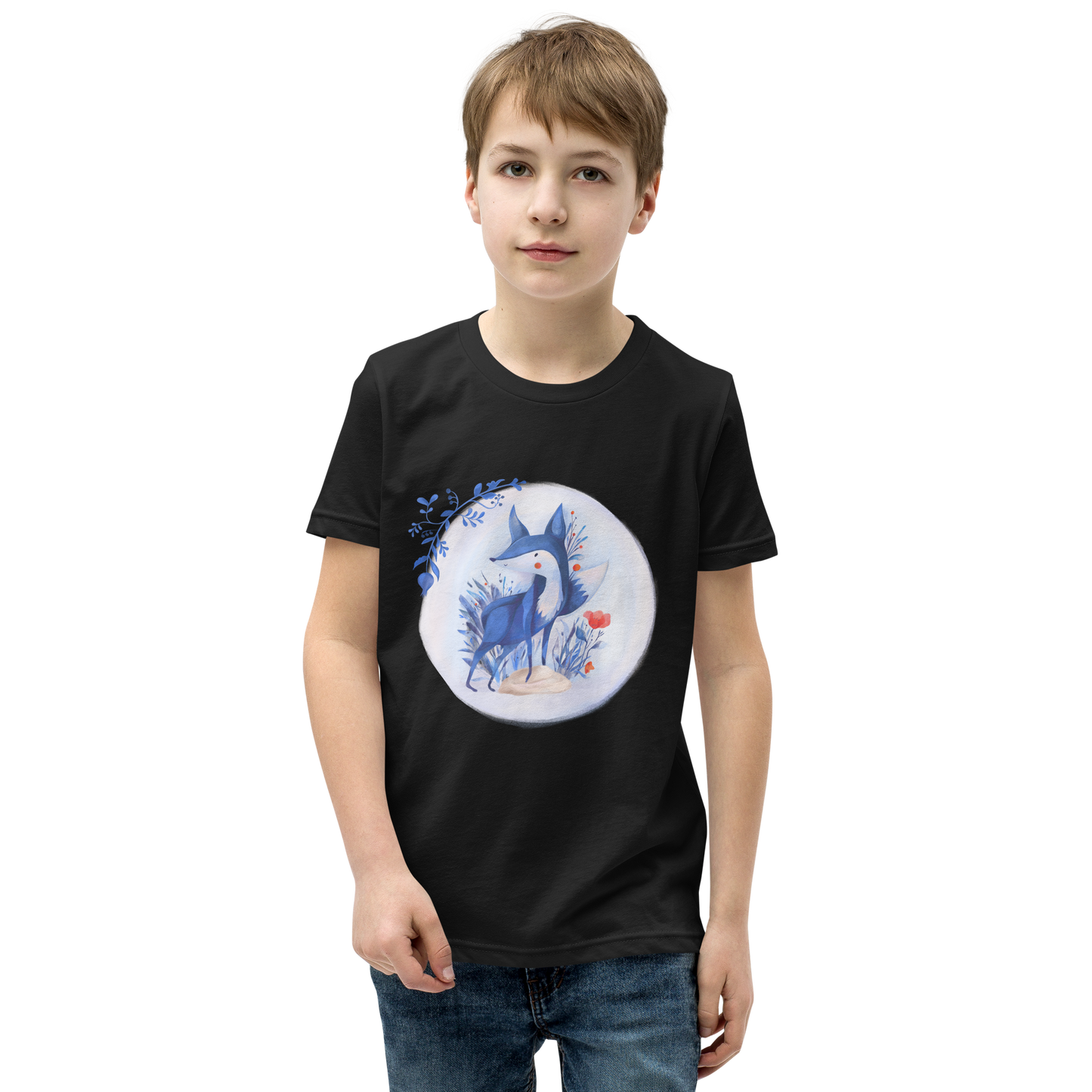 Azul The Fox - Kids' Short Sleeve T-Shirt
