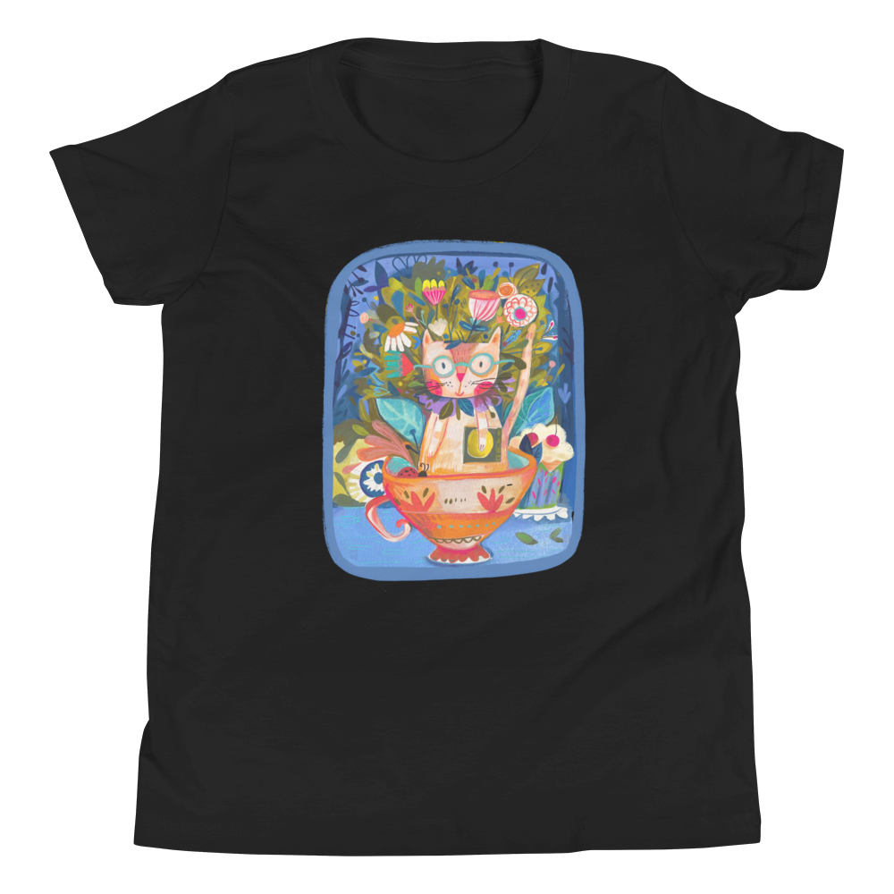 A Cup Of Meow - Kids' Sleeve T-Shirt