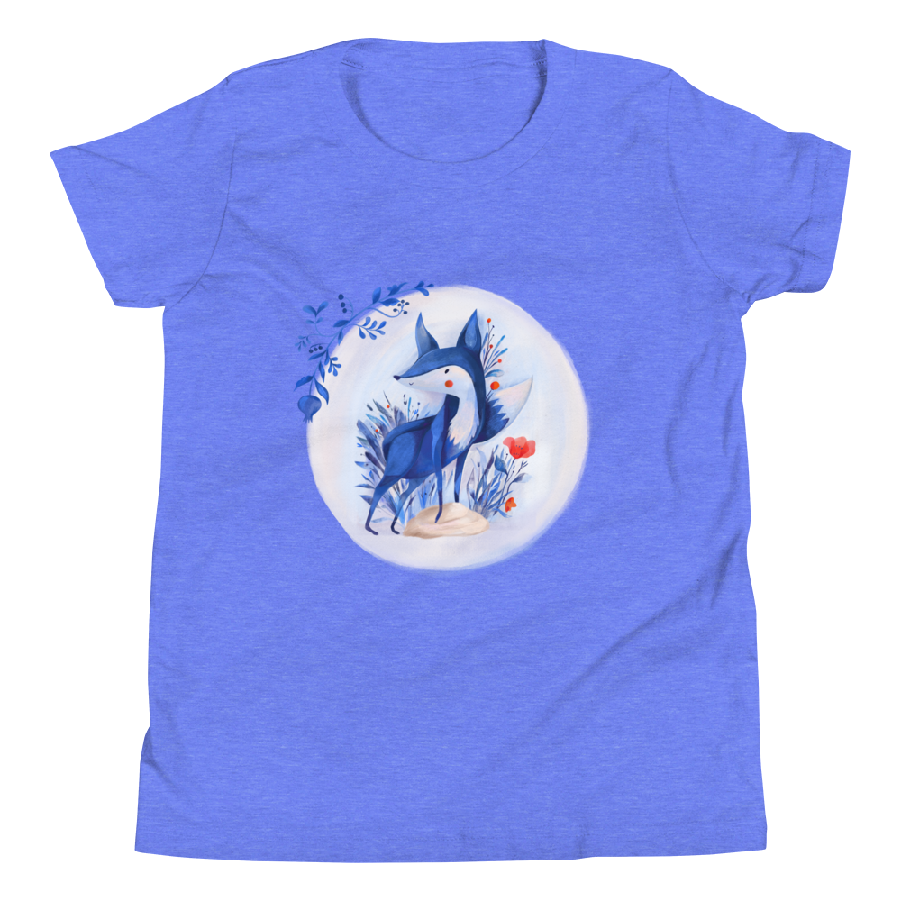 Azul The Fox - Kids' Short Sleeve T-Shirt