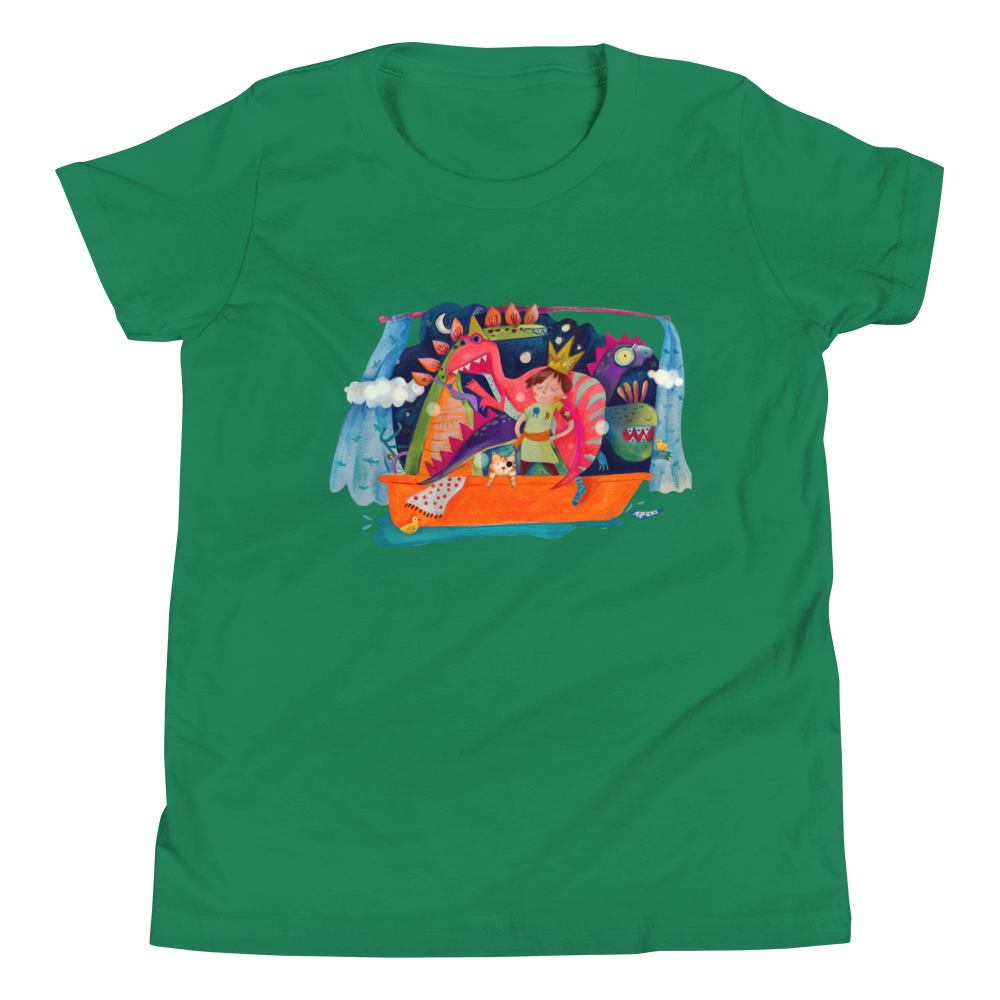 Dino King - Kids Short Sleeve T-Shirt