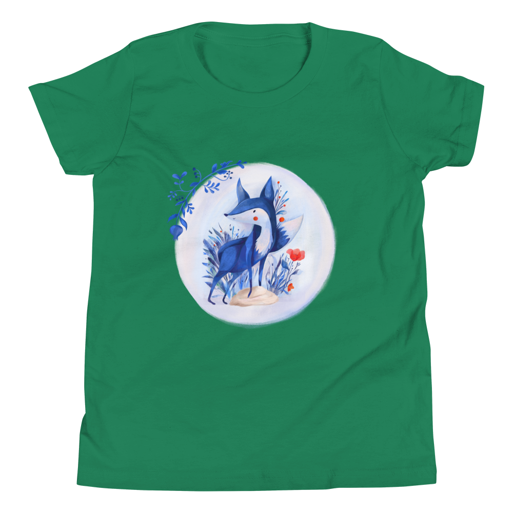 Azul The Fox - Kids' Short Sleeve T-Shirt