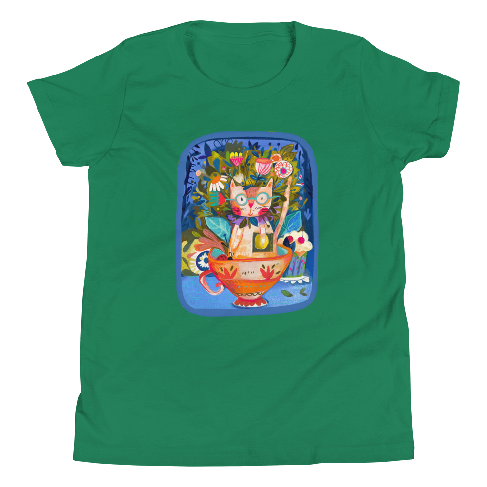 A Cup Of Meow - Kids' Sleeve T-Shirt