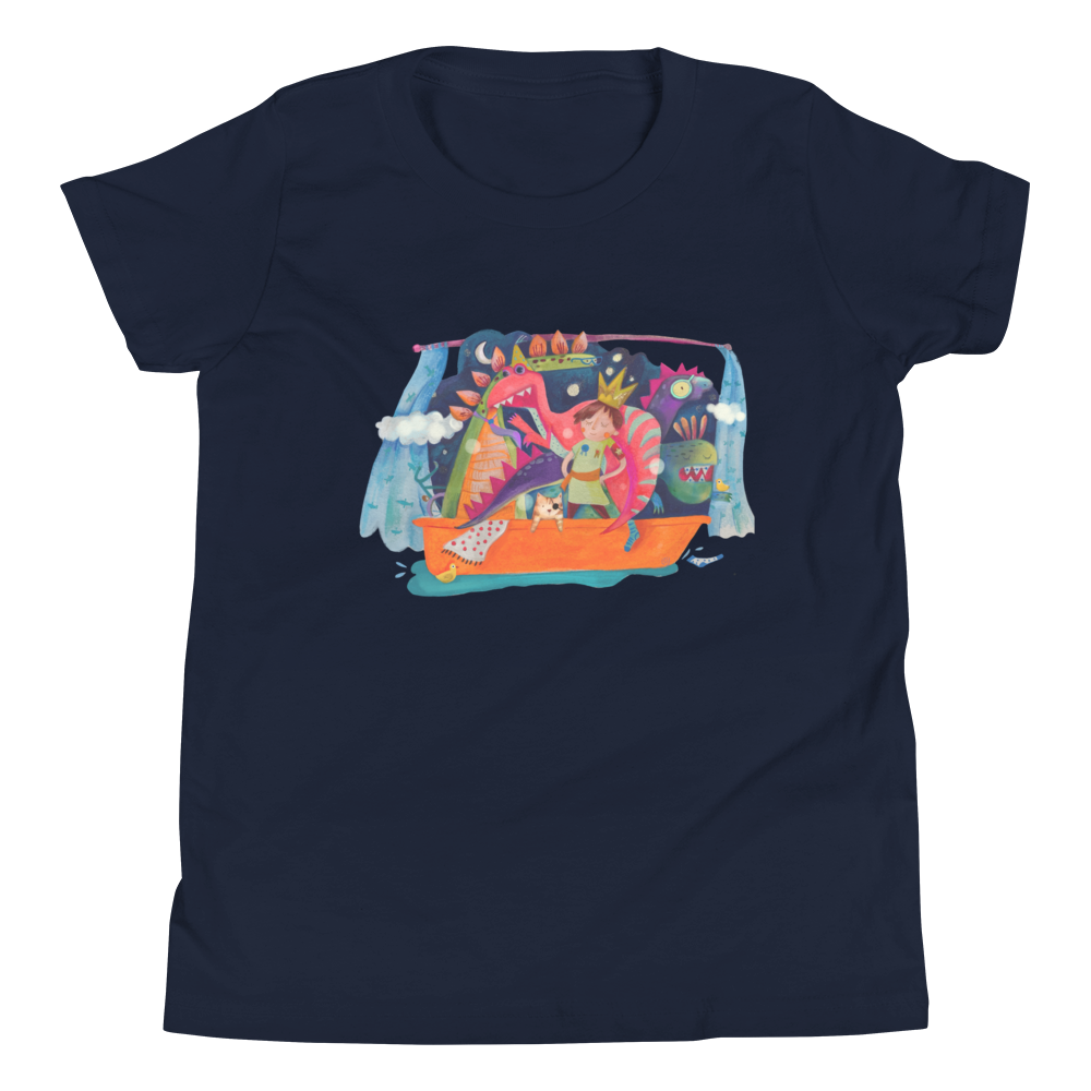 Dino King - Kids Short Sleeve T-Shirt
