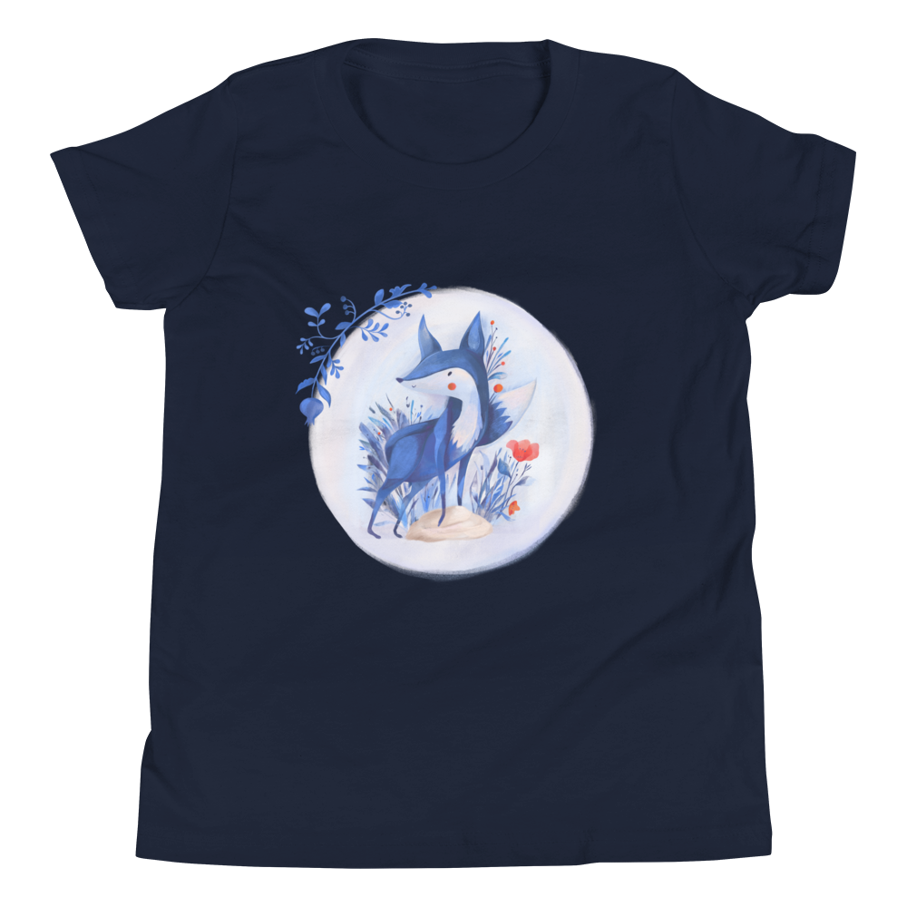 Azul The Fox - Kids' Short Sleeve T-Shirt