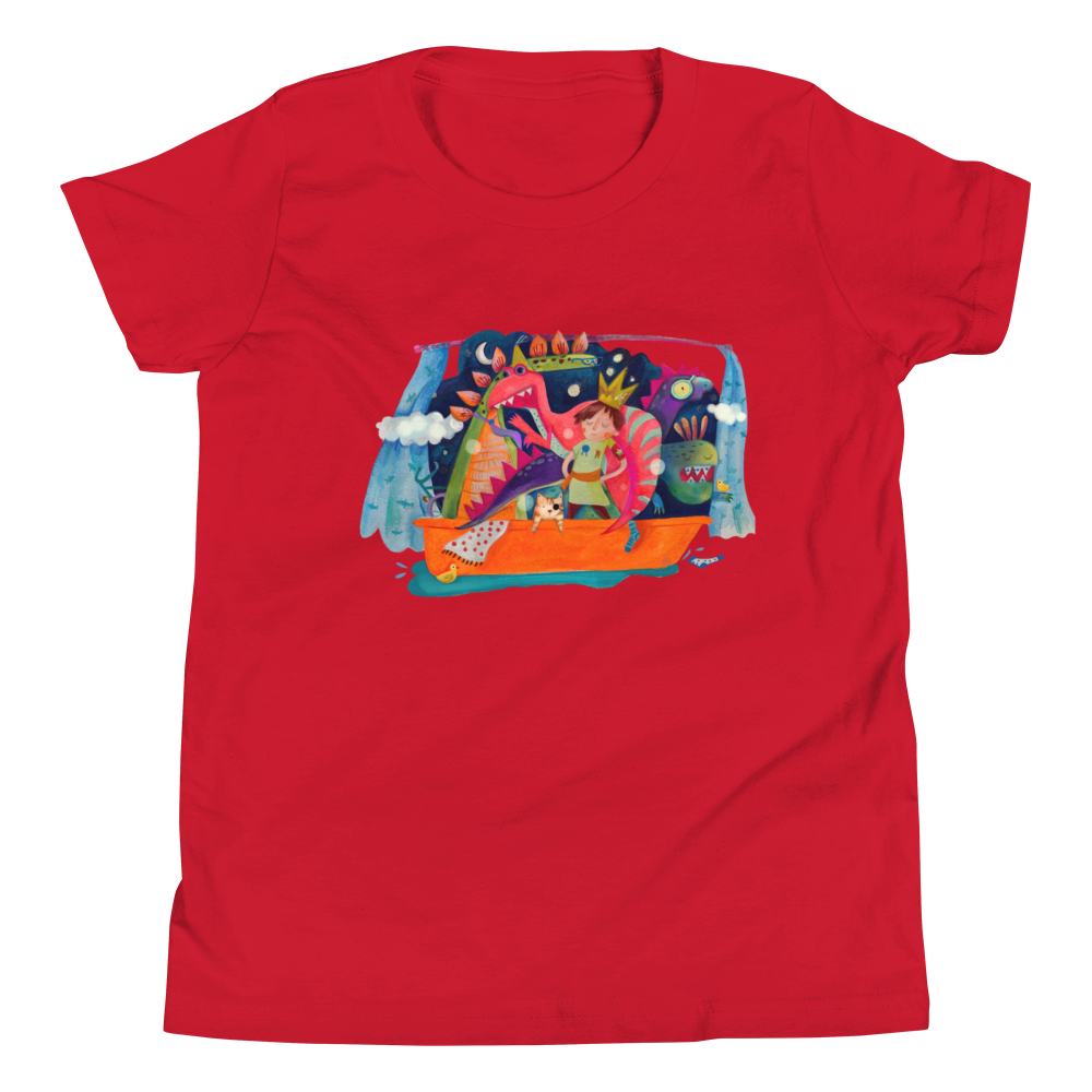 Dino King - Kids Short Sleeve T-Shirt