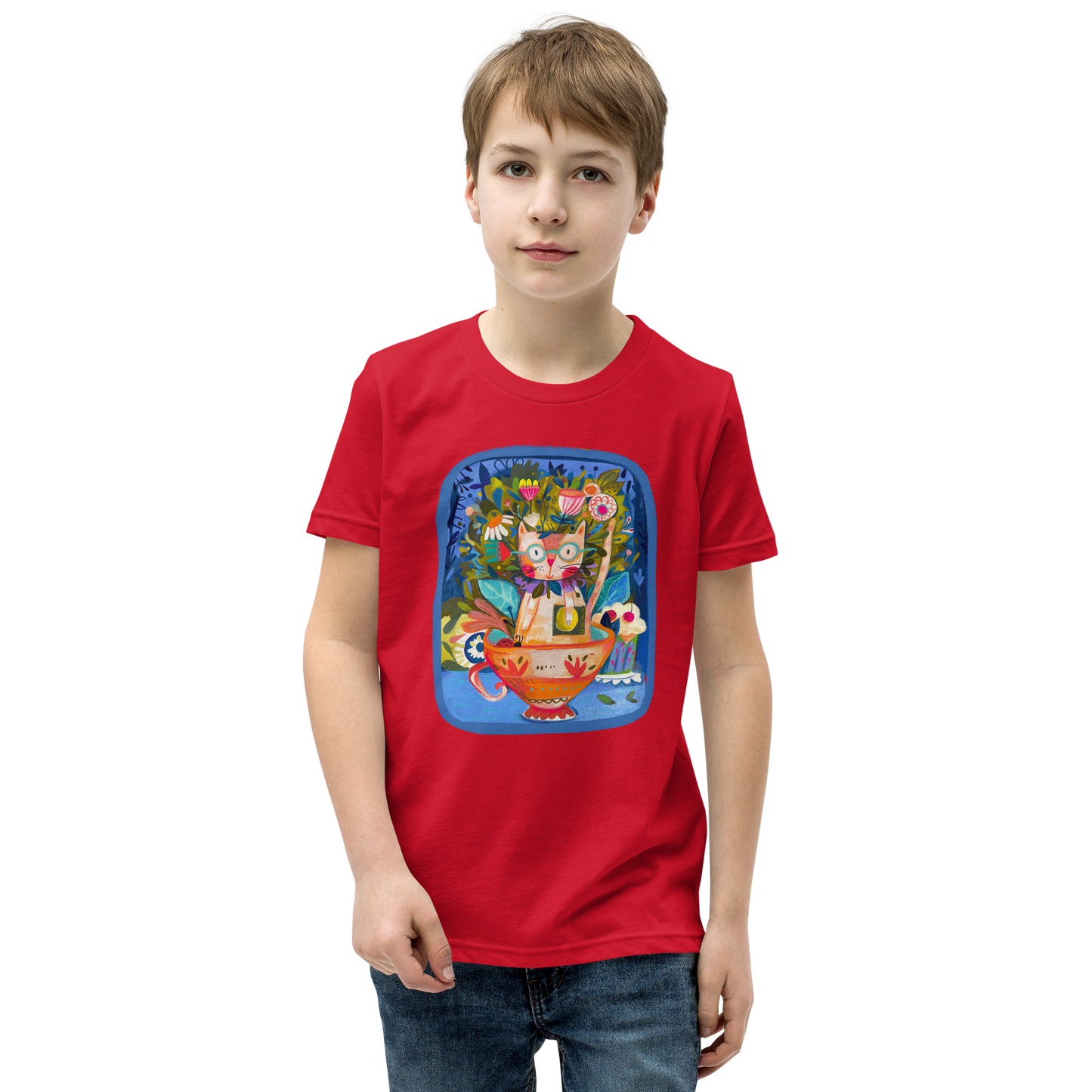 A Cup Of Meow - Kids' Sleeve T-Shirt