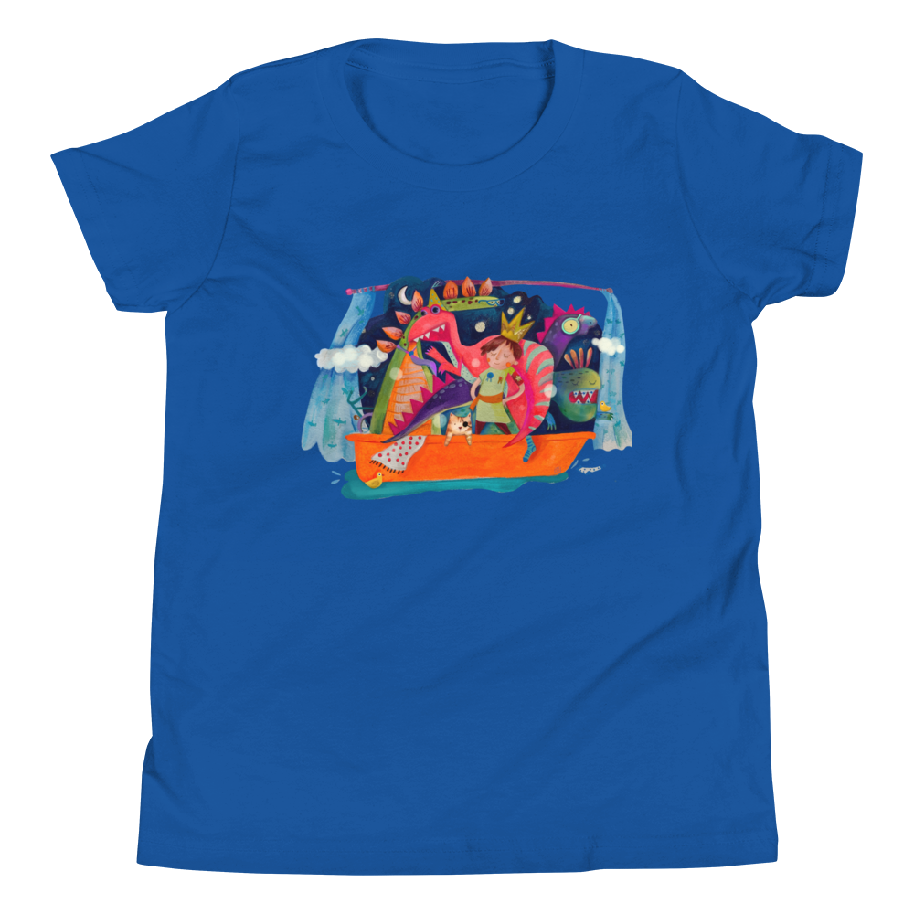 Dino King - Kids Short Sleeve T-Shirt