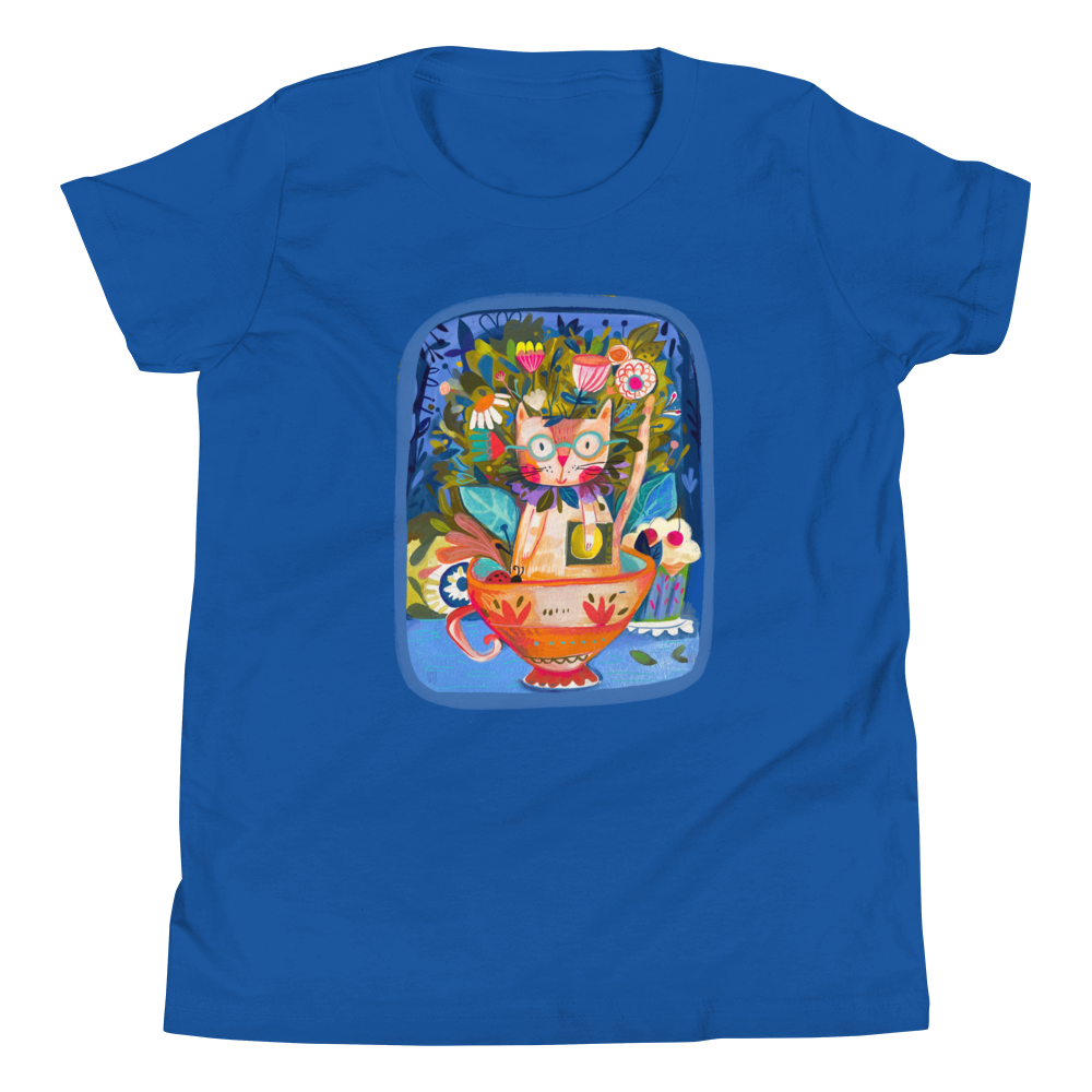 A Cup Of Meow - Kids' Sleeve T-Shirt