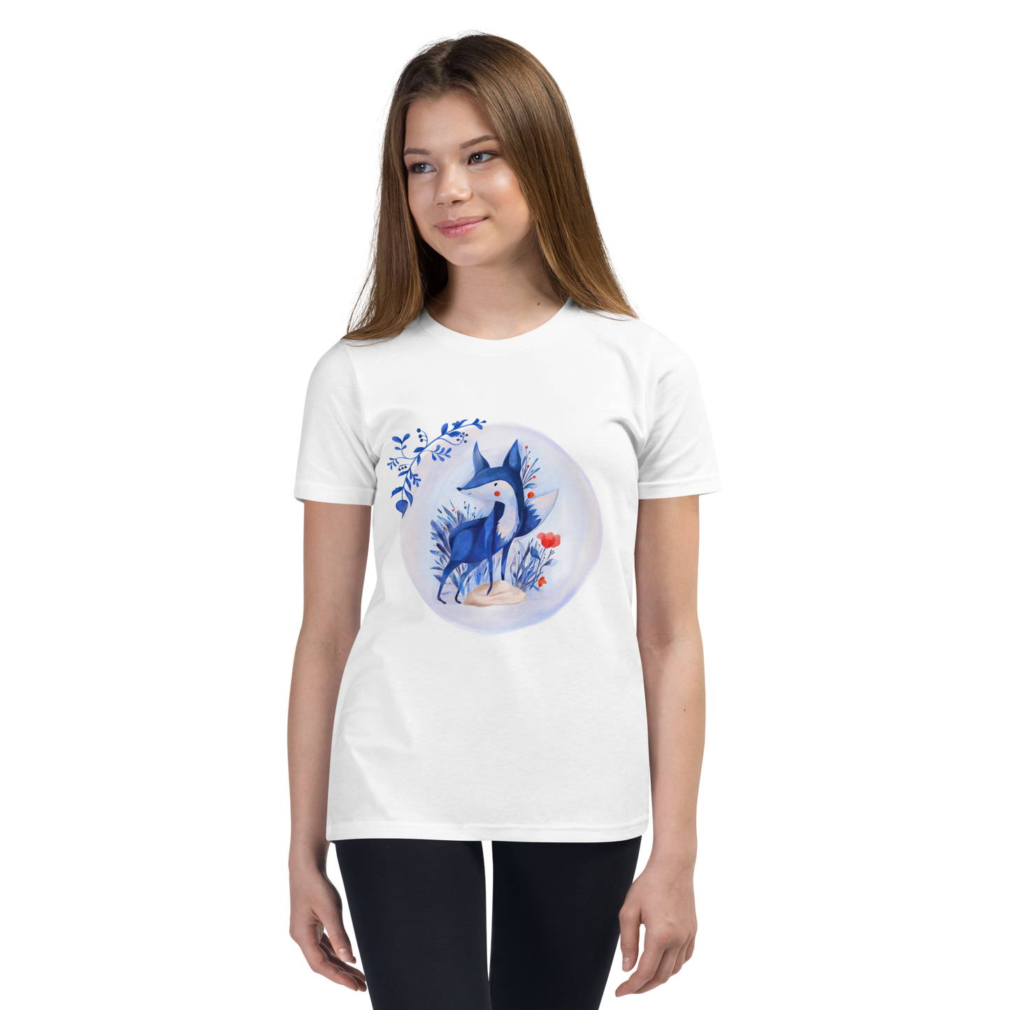 Azul The Fox - Kids' Short Sleeve T-Shirt