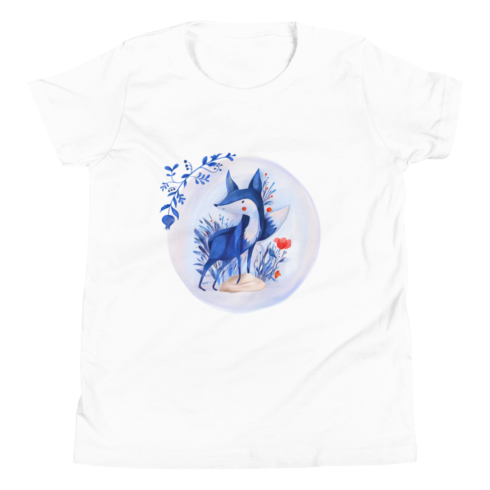 Azul The Fox - Kids' Short Sleeve T-Shirt
