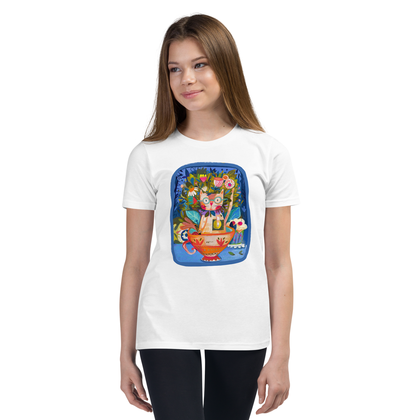 A Cup Of Meow - Kids' Sleeve T-Shirt