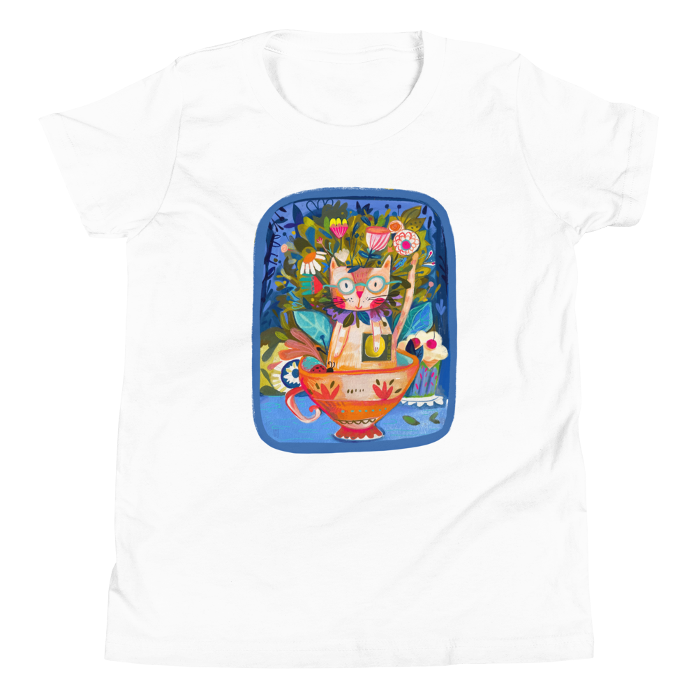 A Cup Of Meow - Kids' Sleeve T-Shirt