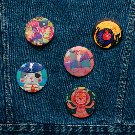 Adventures! Set of pin buttons