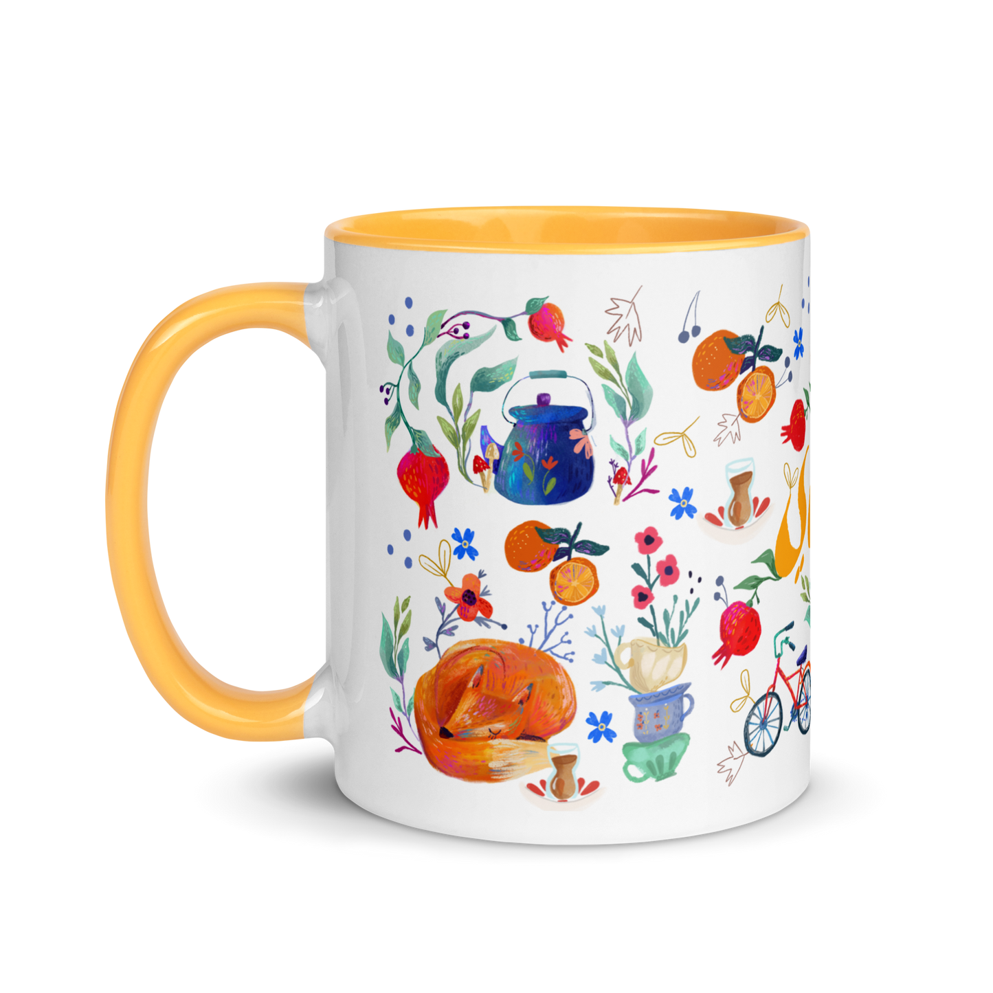 tea time! Mug with Color Inside
