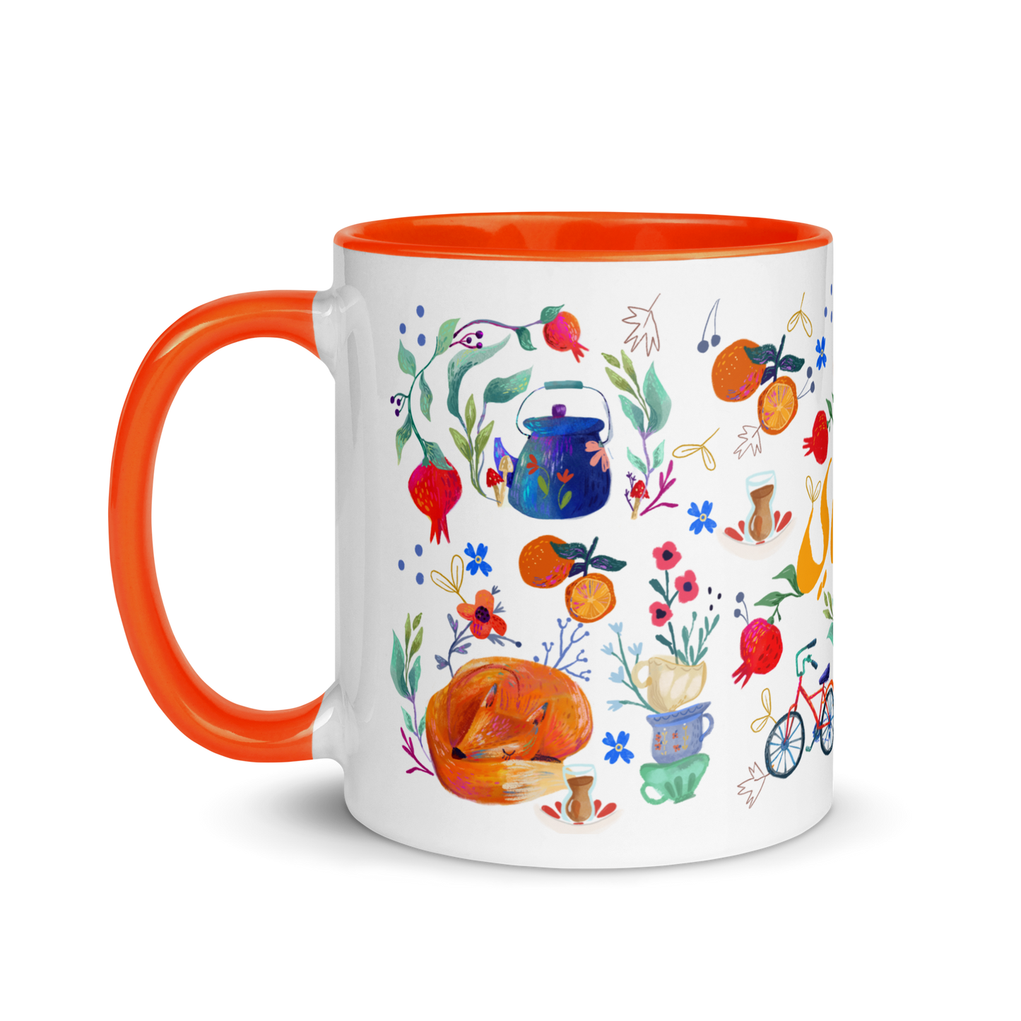 tea time! Mug with Color Inside