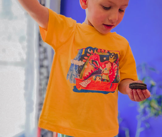 Dino King - Kids Short Sleeve T-Shirt