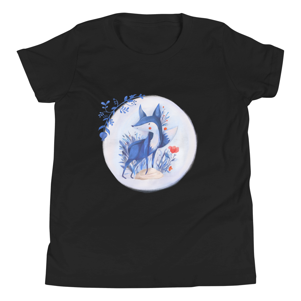 Azul The Fox - Kids' Short Sleeve T-Shirt