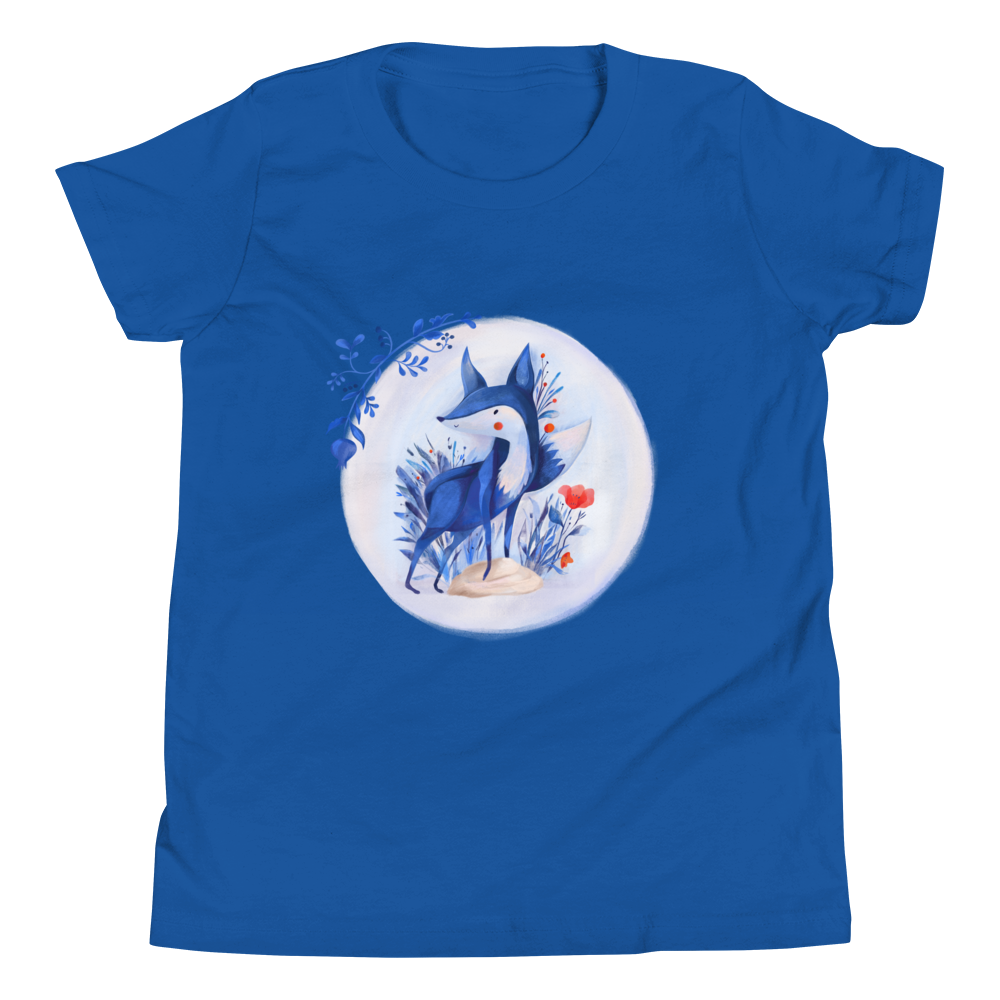 Azul The Fox - Kids' Short Sleeve T-Shirt