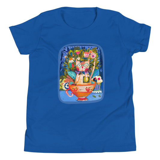 A Cup Of Meow - Kids' Sleeve T-Shirt